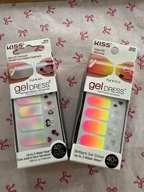 KISS Gel Dress Neon Gradient Peel-Off Gel Nail Strips - Pink, Yellow, Green